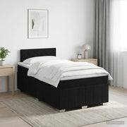 Letto box spring con materasso Nero 120 x 190 cm Tessuto 3451173
