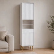 Mobile Espositore Lenagaba, Vetrina 3 Ripiani, 47x40x193h cm Bianco