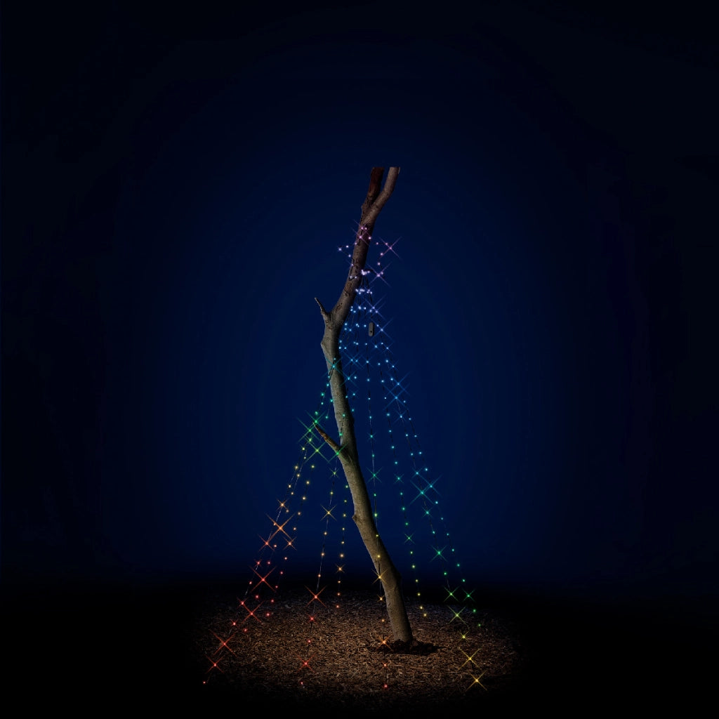 Luci Danzanti Stella Cadente Cambio Colore Esterni H 270 Ø 28 cm
