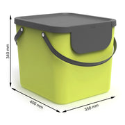 Pattumiera raccolta differenz. 40 -l ALBULA   - Colore Verde