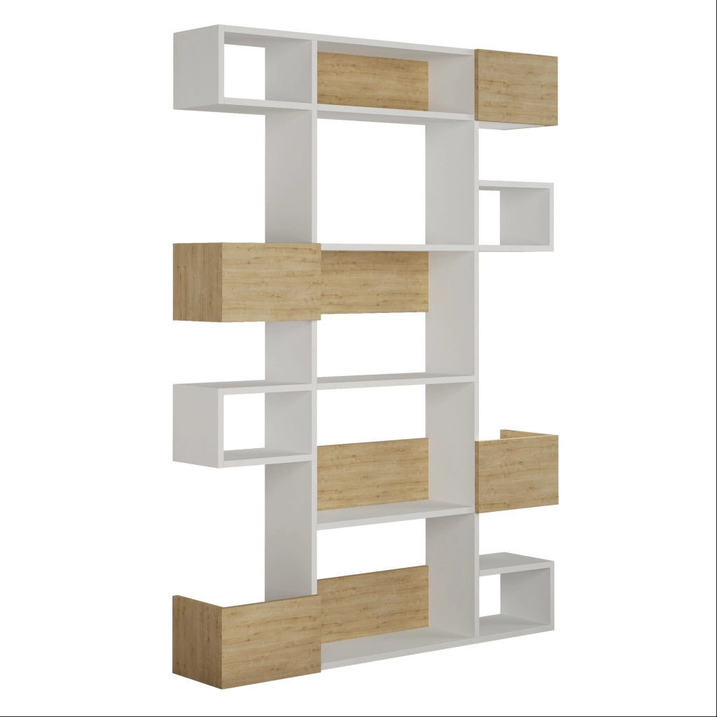 Libreria in legno "Niho" 120 x 27 x 171 cm - Bianco