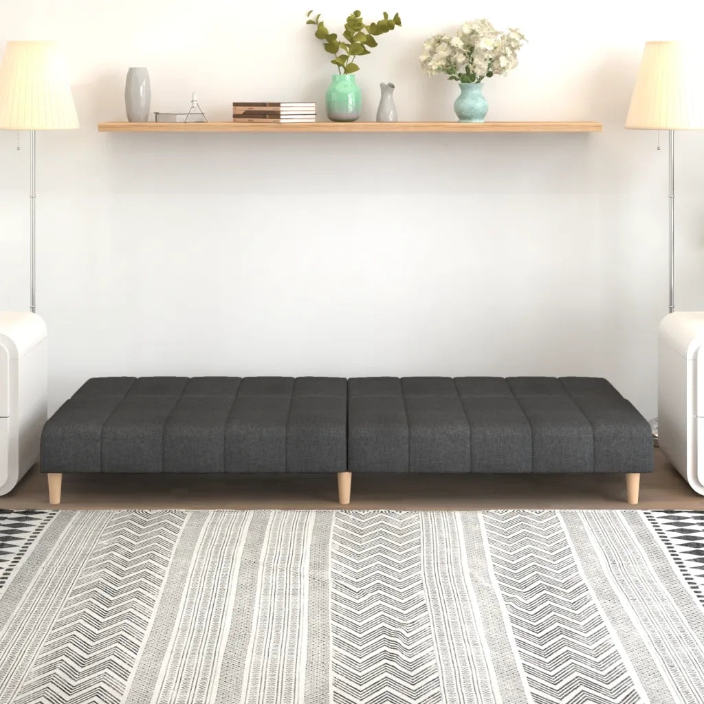 Divano Letto a 2 Posti-Sofa Letto 2 Posti-Daybed Grigio Scuro in Tessuto 495418