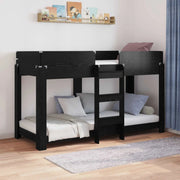Letto a Castello per Bambini Rovere Nero 75 x 190 cm 3410540