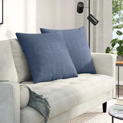 Cuscini da Divano 2 pcs Blu 60 x 60 cm Tessuto in Cords 42014035