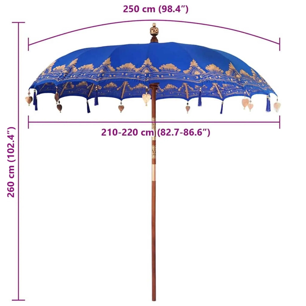 Parasol Balinese Blu 215 x 215 x 260 cm 42006457
