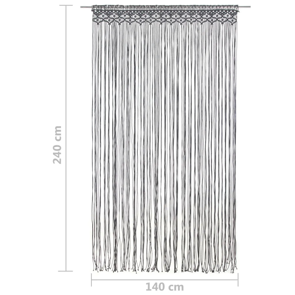 Tenda Macram¨¨ Antracite 140x240 cm in Cotone