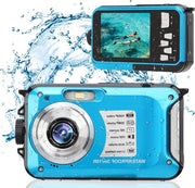 Camera subacquea acqua profonda 10FT schermo LCD da 2.7 pollici 30MP registrazione video HD 1080P 16X zoom fino a 128GB batteria da 650mAh per snorkeling e campeggio