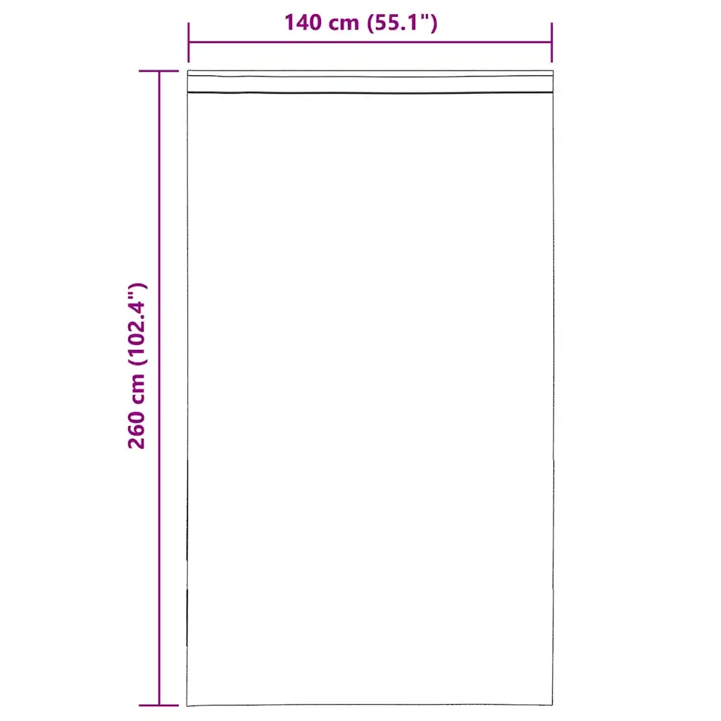 Tende in Voile con Linguetta 2 pz Marrone