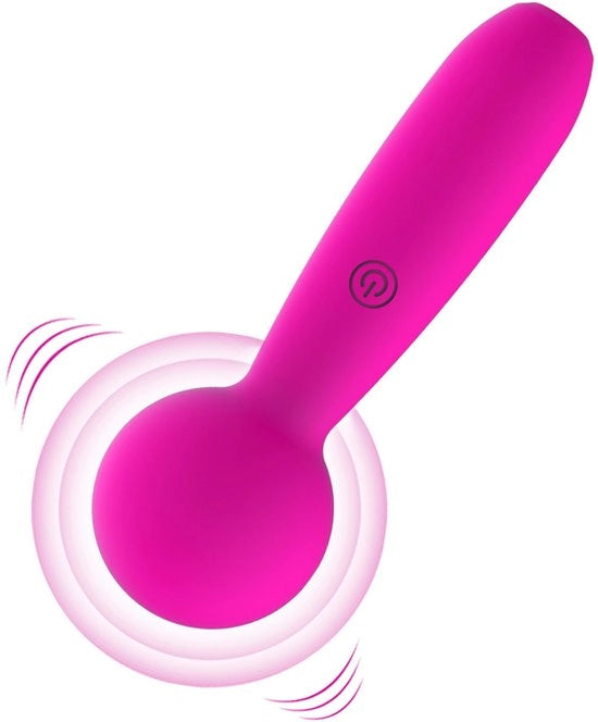 Vibratore a Stantuffo Mini 10 Frequenza Vibratore per Donna Spazzola in Silicone Ricaricabile Prodotti per Adulti - Rosa