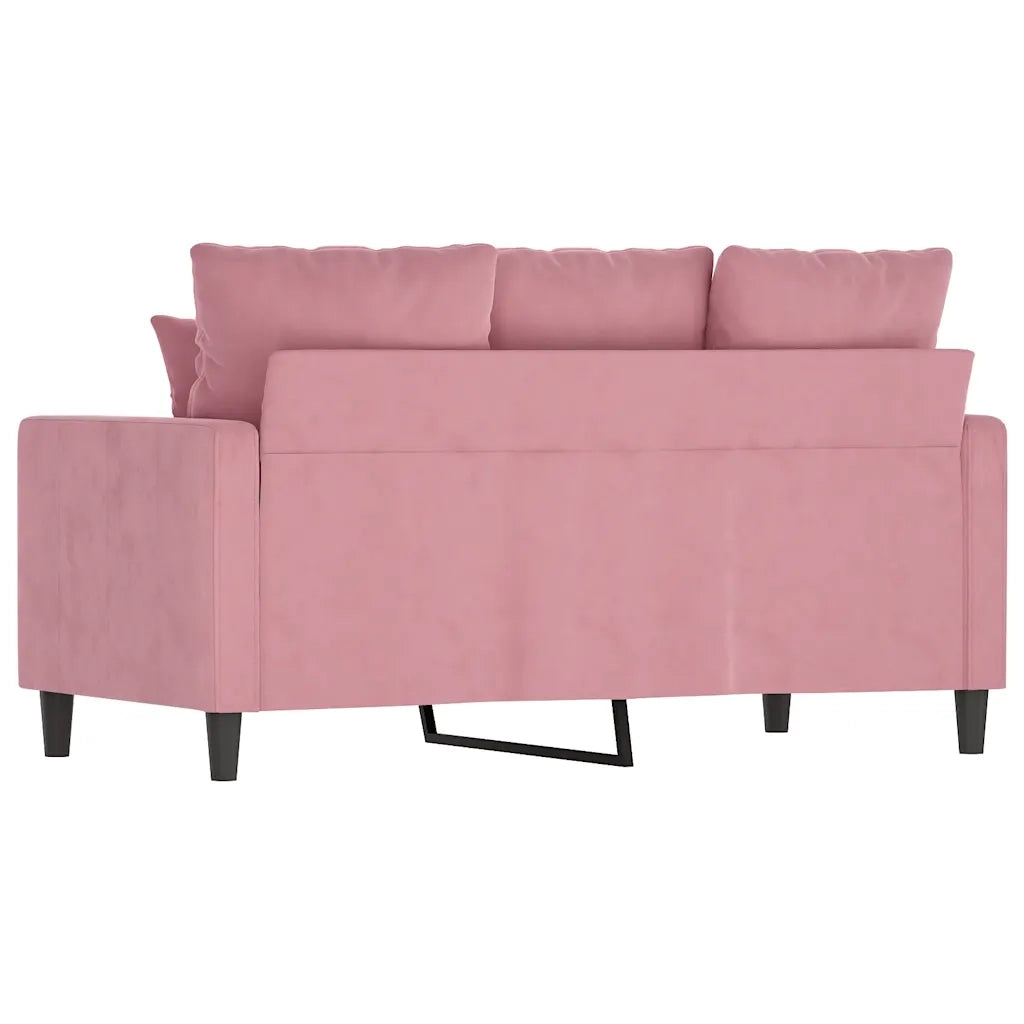 Divano a 2 Posti-Sofa 2 Posti Rosa 120 cm in Velluto 207816