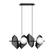 Lampadario Emibig Drifton 4 4xE14 nero metallo/vetro