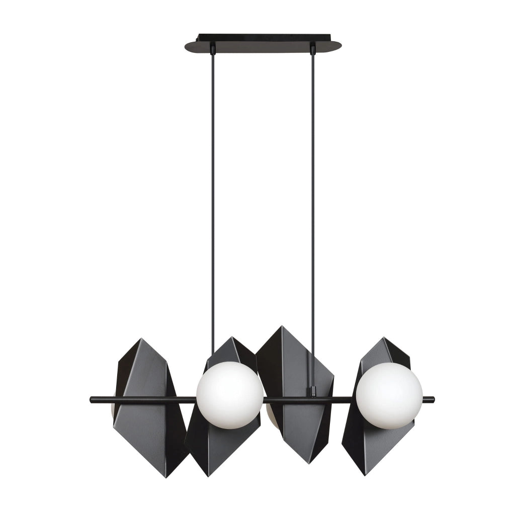 Lampadario Emibig Drifton 4 4xE14 nero metallo/vetro