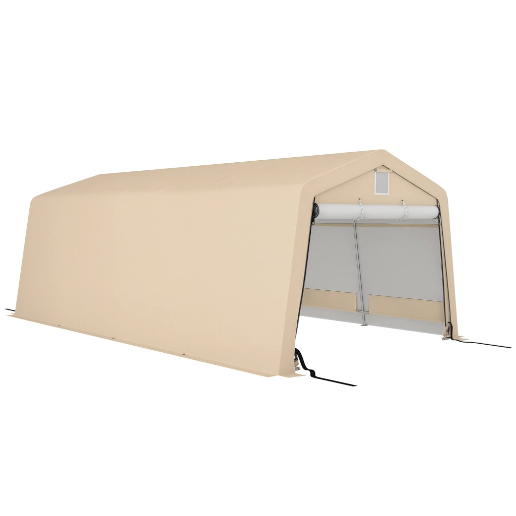 Tenda Garage Carport ¨C zephmum ¨C 6,2x3,3x2,4 m Acciaio Galvanizzato PE 150 g/m2