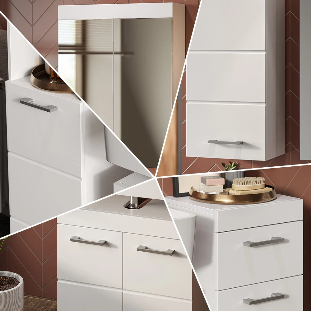Vicco Set mobili bagno Bianco 5 parti
