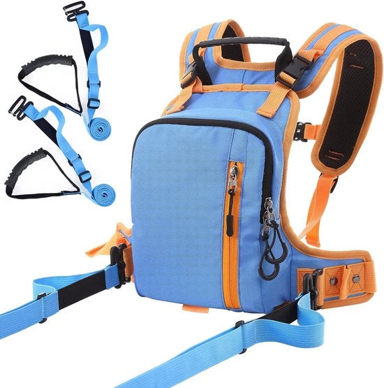 Allenamento Sci e Snowboard per Bambini - Insegna ai Tuoi Figli a Sciare e Snowboardare in Maniera Sicura e Divertente - Include Cintura di Sicurezza Raffreddabile e Borsa da Miniatura