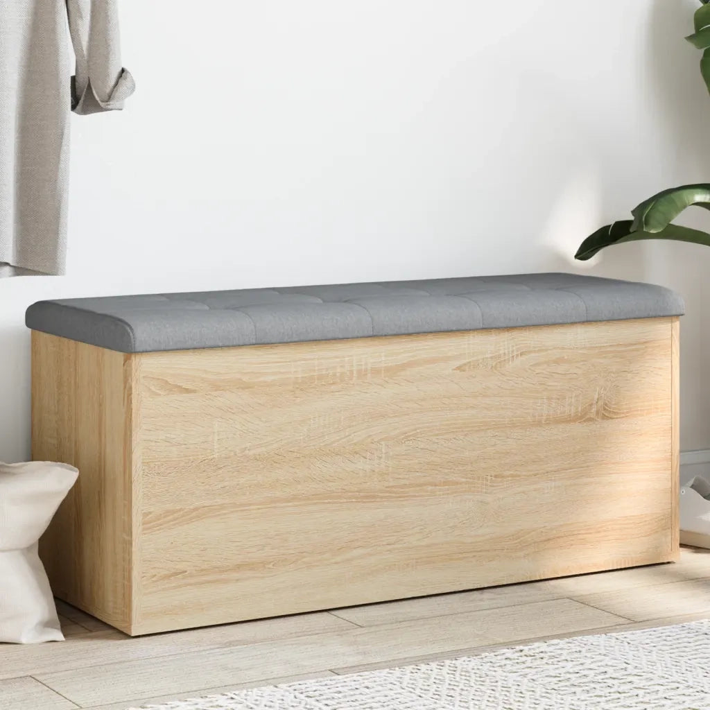 Panca contenitore in rovere Sonoma 102x42x45 cm 835056