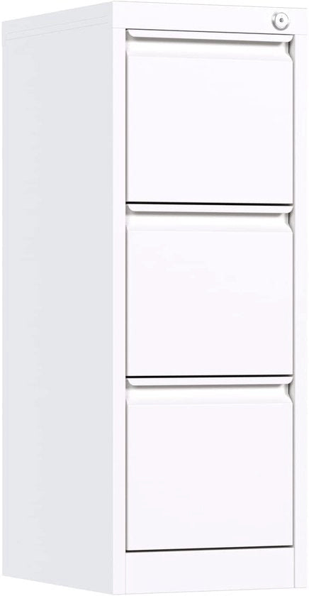 Cassa per mappe metallica verticale con 3 ante per mappe, formato A4 (bianco)