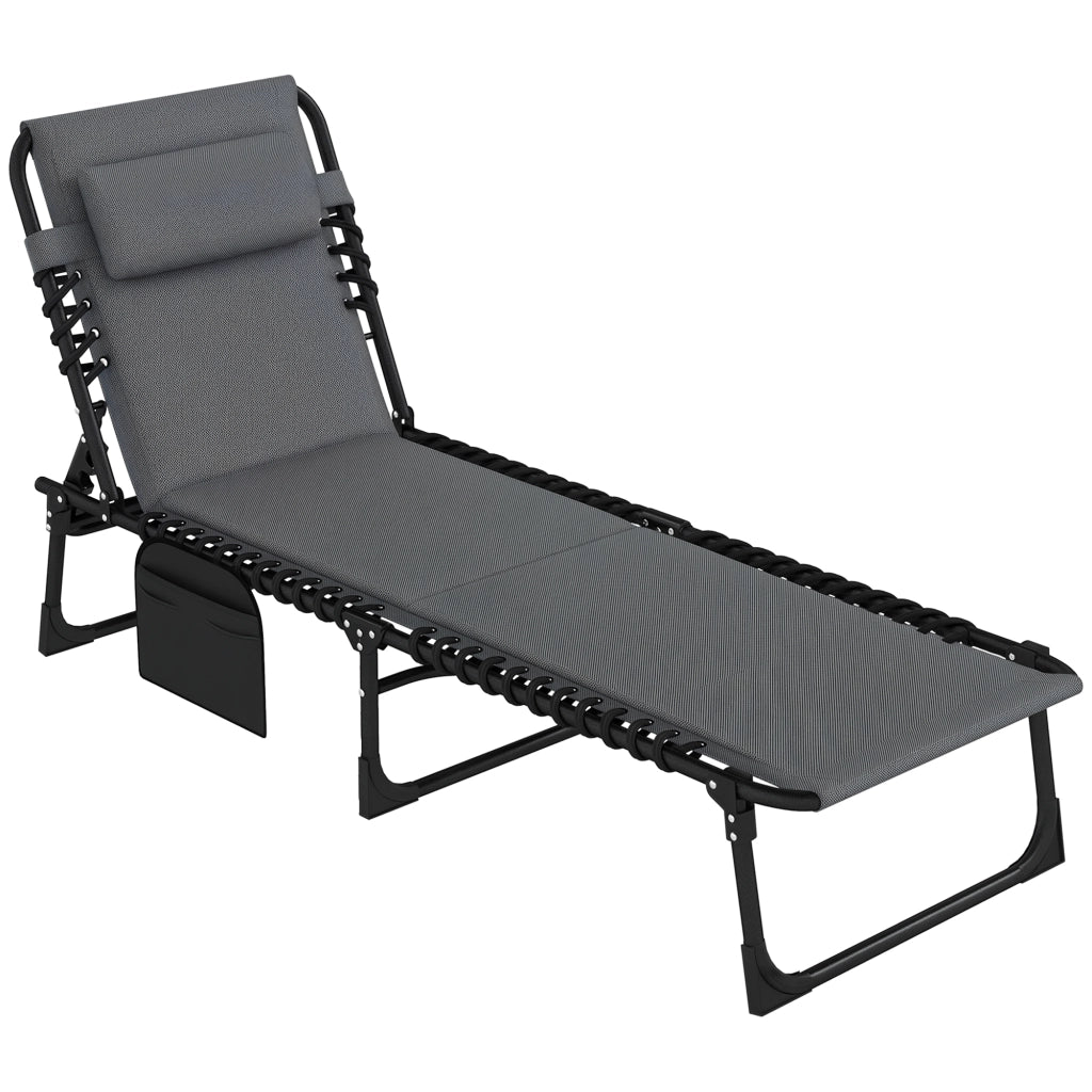 Poltrona Relax da Giardino con Cuscino ¨C Zephmum ¨C Grigio