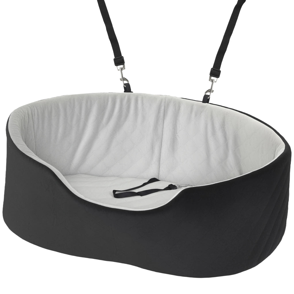 Sedia da auto per cani imbottita con cintura di sicurezza ¨C Minimal ¨C 77x43x28 cm nero