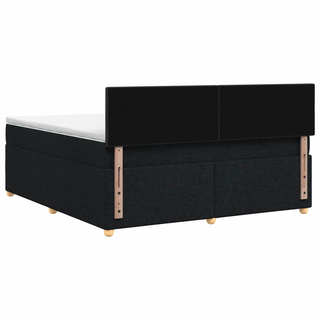 Letto box spring con materasso Nero 180 x 200 cm Tessuto 3451016