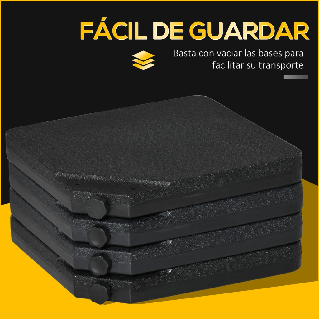 Set 4 Pesi per Base Ombrellone ¨C Minimal ¨C Nero