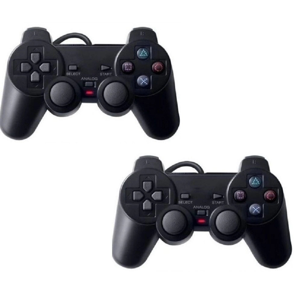 Trade Shop - Joystick Con Filo Compatibile Ps2 Playstation 2 Joypad Controller Kit 2 Pezzi -