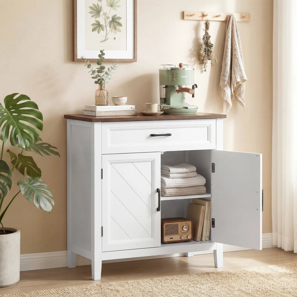Credenza ¨C zephmum ¨C Rustico con Ripiano Regolabile, 2 Ante