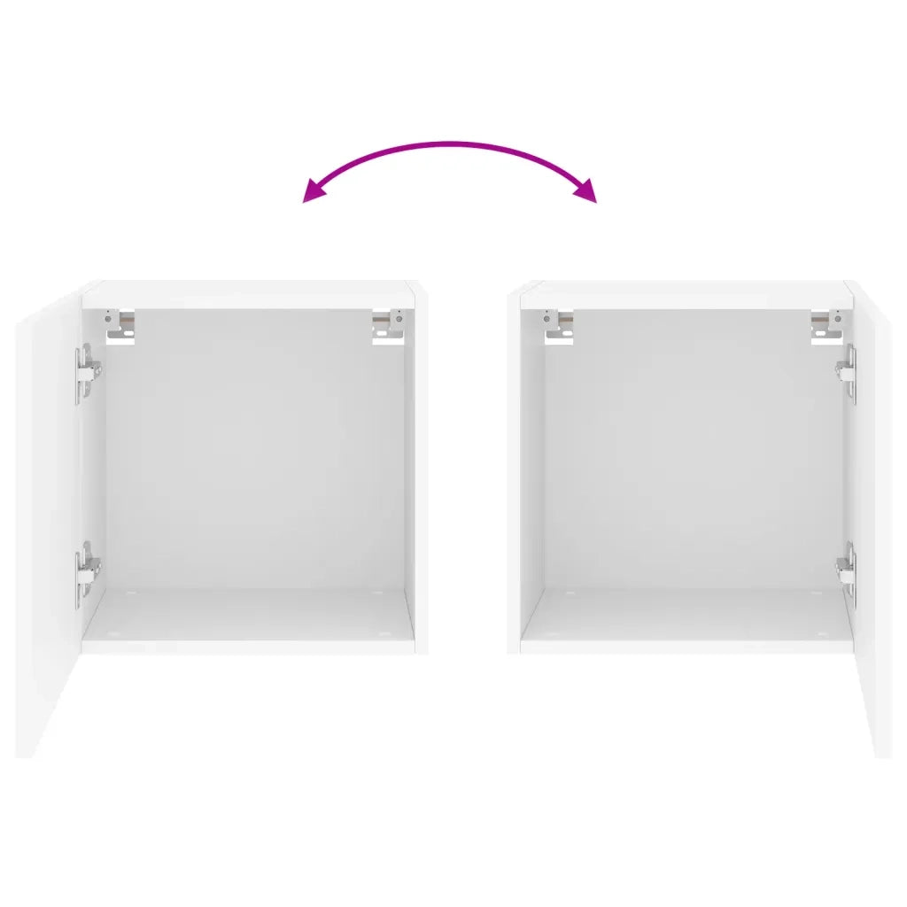 Mobile TV a Parete | Armadietto TV | Mobile Porta TV Bianco 40,5x30x40 cm in Legno Multistrato