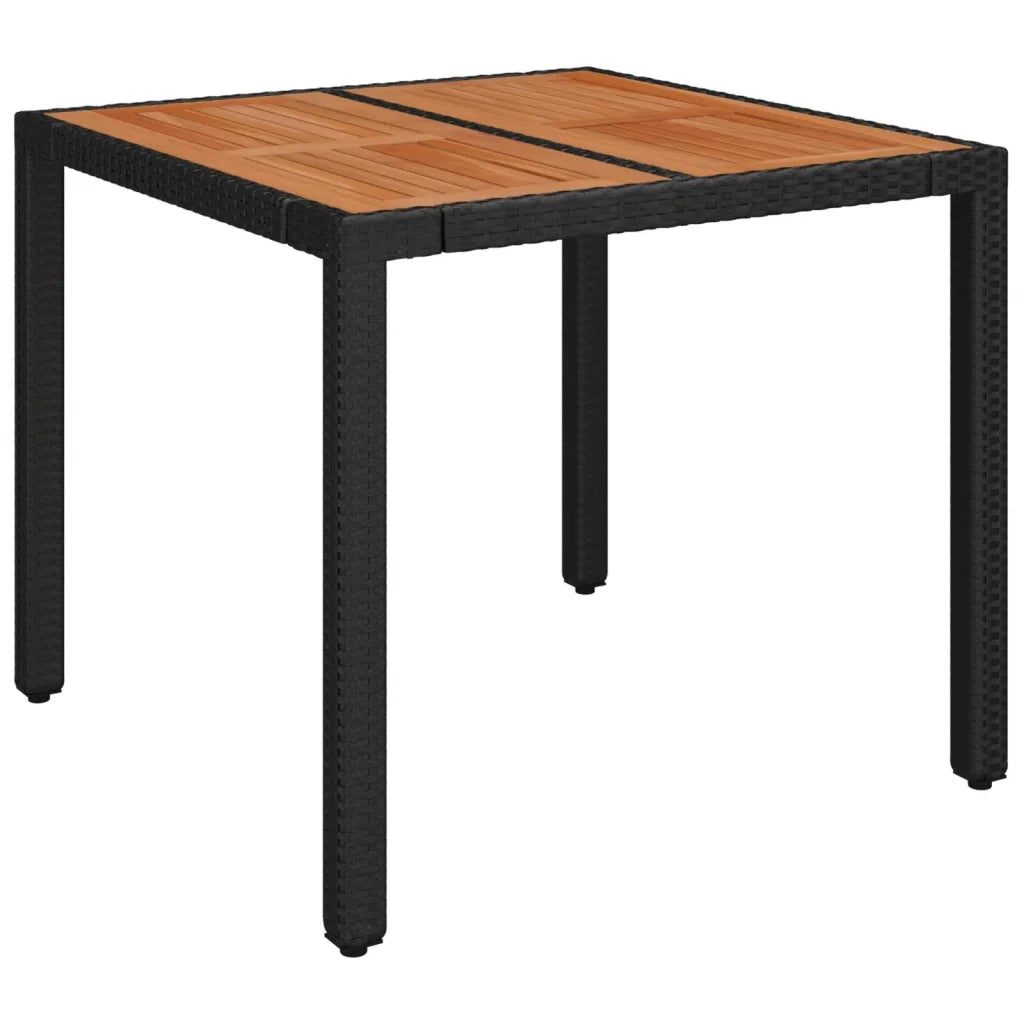 Set da Pranzo da Giardino 5 pz Nero con Cuscini in Polyrattan 3212907
