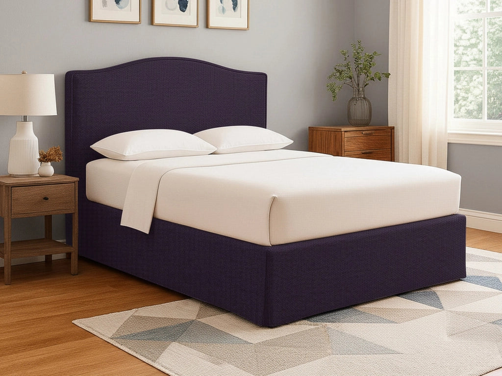 Eccles, Letto Singolo Sfoderabile Made in Italy, Viola