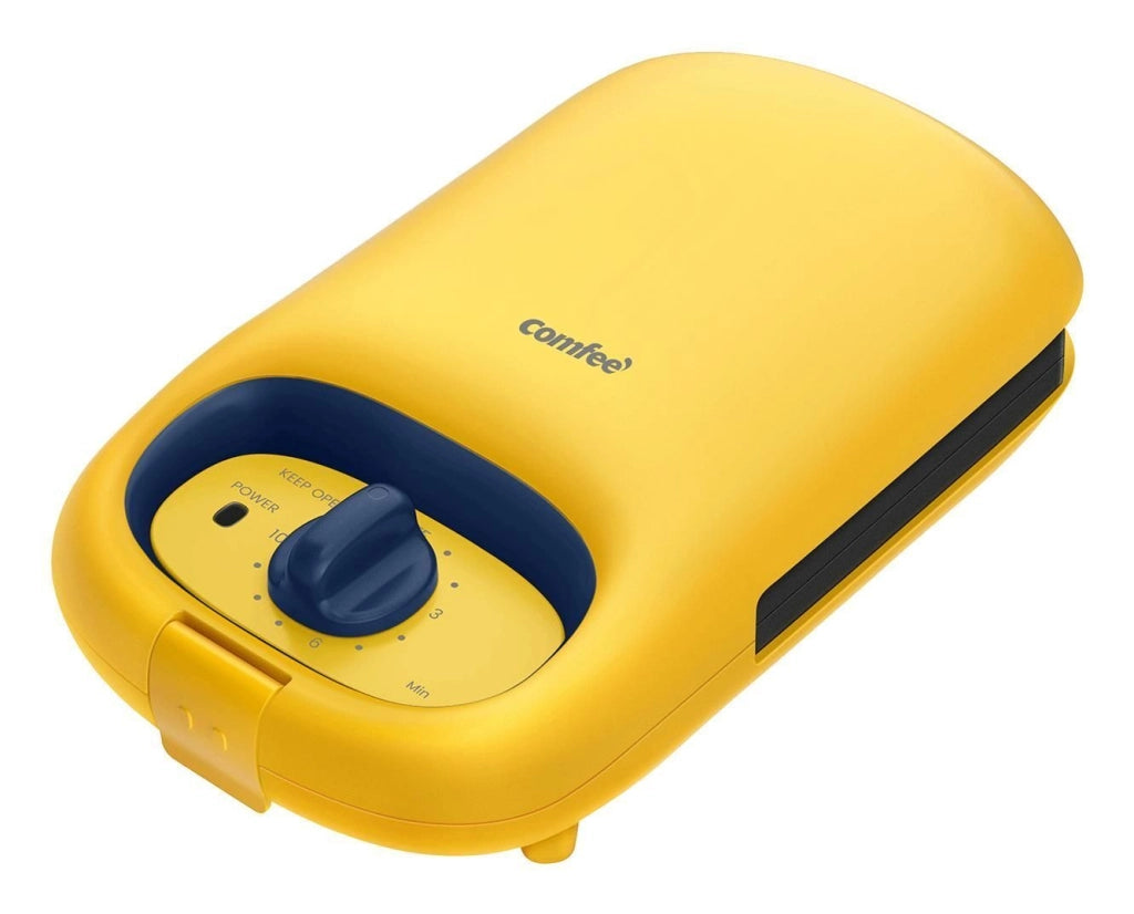 Comfeè MC-JK1312P201 piastra per waffle 1 waffle 950 W Blu, Giallo