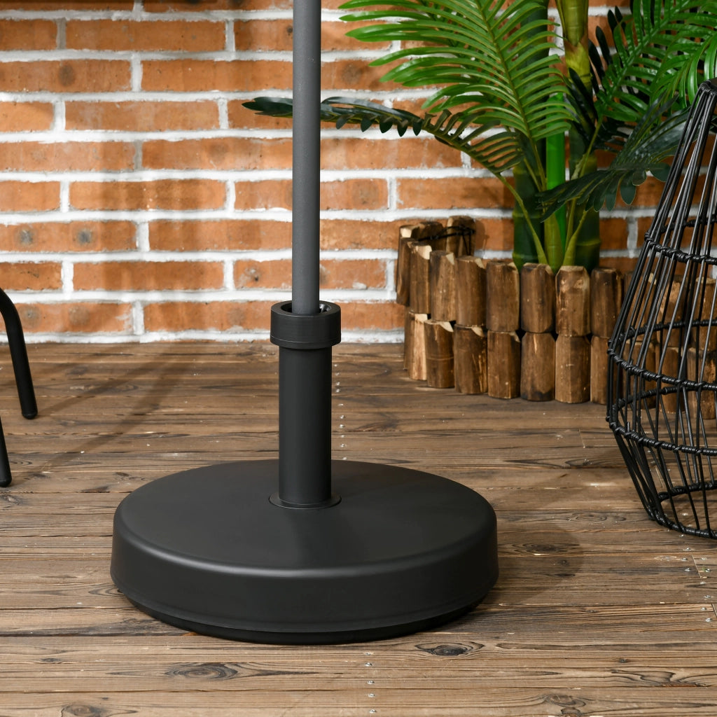 Base per Ombrellone in Plastica PP ¨C Minimal ¨C Nero ?45x33 cm