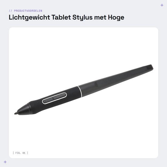 Stilo per Tablet di Alta Sensibilità - Peso Leggero - Progettazione Ergonomica - Due Tasti Personalizzabili - 8192 Punti di Contatto - Compatibile con Kamvas Pro - Penna per Disegno