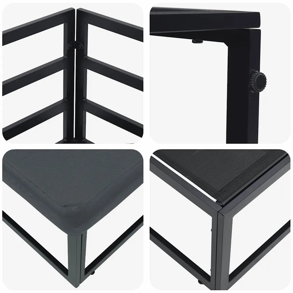 Mobili da Esterno 2 Pezzo Nero e antracite 71,5 x 71,5 x 71 cm 42008023