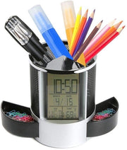 Organizzatore multifunzionale per ufficio con LED, Timer e Termometro