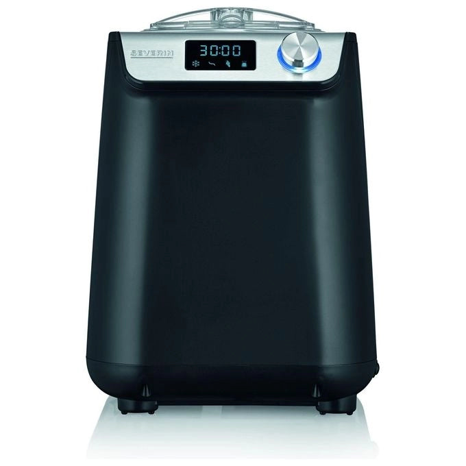 Severin EZ 7407 Gelatiera Compressore 2in1 1,2 L 135 W con Display LED Timer Digitale e Funzione Keep-Cool colore Nero Acciaio Inox