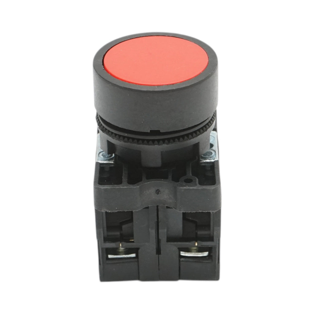 Pulsante rosso con ritorno 1NO+1NC, 400V/10A, LAY5 Breckner Germany