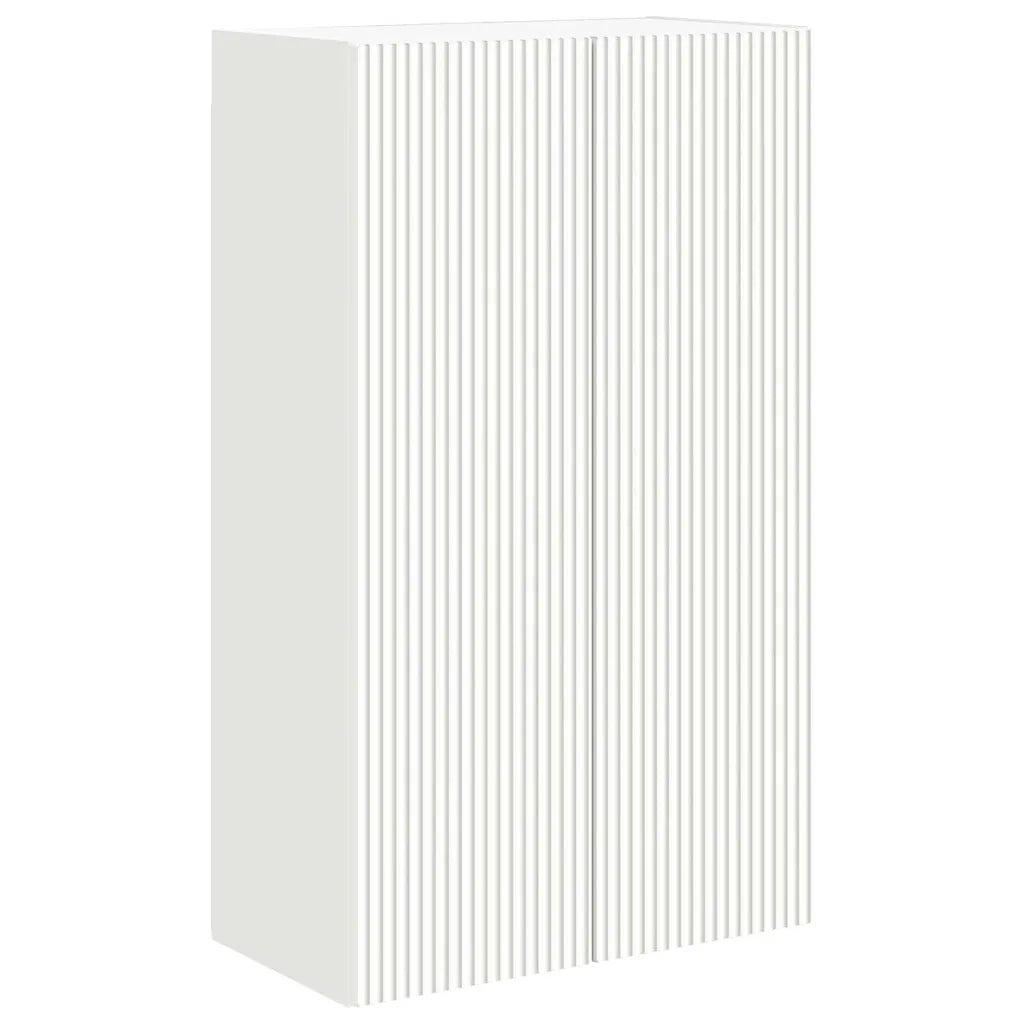 Mobile TV da Parete | Armadietto TV | Mobile Porta TV Bianco 59,5 x 31 x 100 cm Legno multistrato