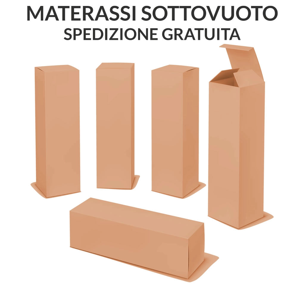 Materasso Alto 16 cm piazza e mezza 120x190 cm, con AirPur® monoblocco, water foam ortopedico in poliuretano, con tessuto anti acaro di alta qualità, DREAM AIR 