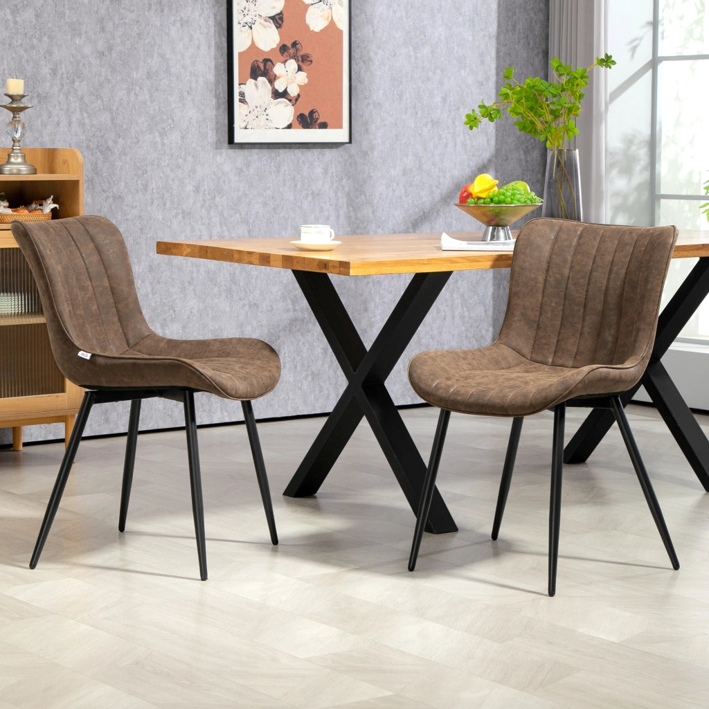 Sedie da pranzo imbottite ¨C zephmum ¨C marrone
