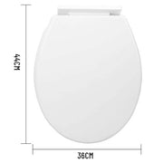 Trade Shop - Copriwater Universale In Plastica Super Resistente 44x36cm Colore Bianco 59014 -