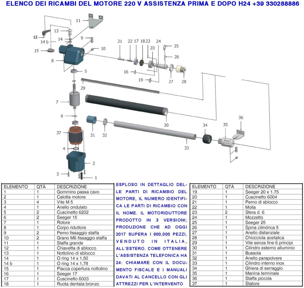 Chiocciola Acetalica 5 Principi Boccola Trainata dalla Vite Senza Fine dei Pistoni Titan fa Scorrere lo Stelo Apricancello Avanti Dietro Ricambio Dei Motori Elettrici Cancello Automatico Gates MPC GR