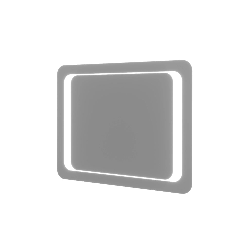 Composizione bagno sospesa 1 cassetto, lavabo da 81cm colore bianco più specchiera retroilluminata a led