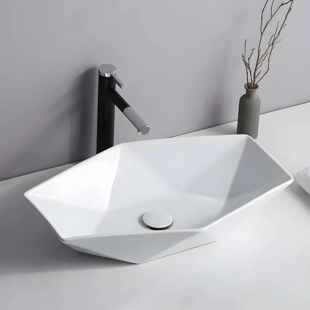 Lavabo Da Appoggio Rea Vegas White