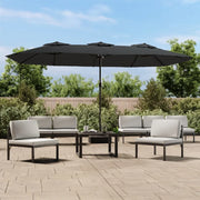 Ombrellone a Doppia Testa-Ombrello da giardino Antracite 449x265 cm
