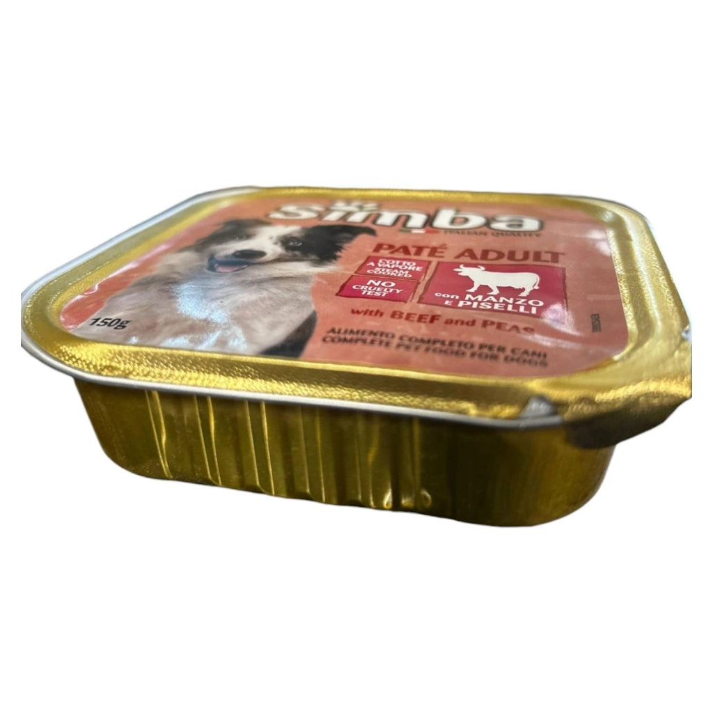 PATE' PER CANI ADULTI CON MANZO E PISELLI 150gr