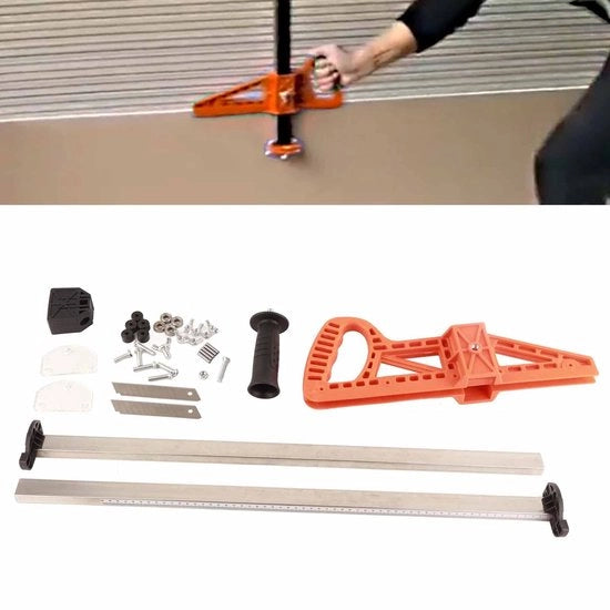 Taglierino per Gesso Leggero - Acciaio Inossidabile - Flessibile 2-60 Cm - Lame Doppie - Maniglia Comfortevole - Tecnica Precisa