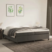 Struttura Letto a Rete a Molle Grigio Scuro 200x200 cm Velluto