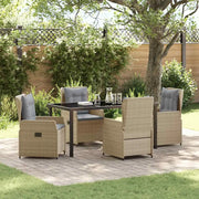 Set da Pranzo per Giardino 5 pcs Beige e Grigio Chiaro