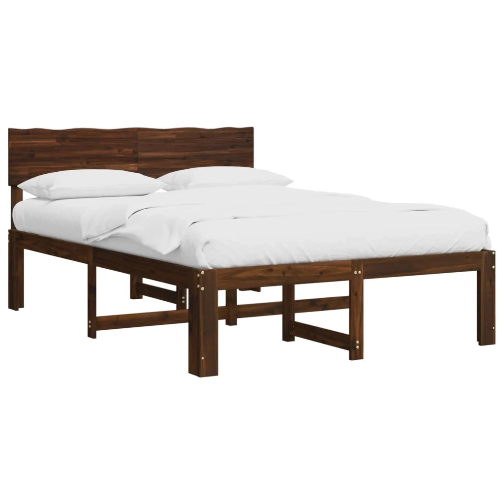 Letto matrimoniale con testiera ROSTOCK Marrone Scuro 3405428